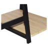 Стол на металлокаркасе BRABIX "LOFT CD-006",1200х500х730 мм,, 2 полки, цвет дуб натуральный, 641226 по низкой цене оптом 