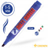 Маркер перманентный Crown "Multi Marker Chisel" синий, скошенный, 5мм по низкой цене оптом Краснодар, Москва, Уфа, Казань, Барнаул, Владивосток, Хабаровск, Сахалин, Красноярск, Екатеренбург, 