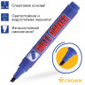 Маркер перманентный Crown "Multi Marker Chisel" синий, скошенный, 5мм по низкой цене оптом Краснодар, Москва, Уфа, Казань, Барнаул, Владивосток, Хабаровск, Сахалин, Красноярск, Екатеренбург, 