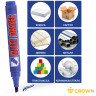 Маркер перманентный Crown "Multi Marker Chisel" синий, скошенный, 5мм по низкой цене оптом Краснодар, Москва, Уфа, Казань, Барнаул, Владивосток, Хабаровск, Сахалин, Красноярск, Екатеренбург, 