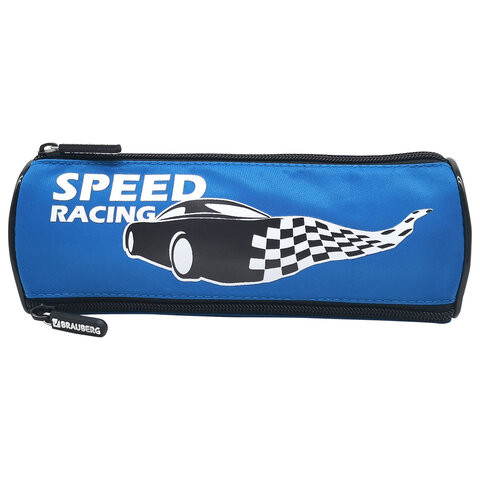 Пенал мягкий BRAUBERG, 3 отделения, нейлон, 21х7х7 см, "Speed Racer", 271581 по низкой цене оптом 