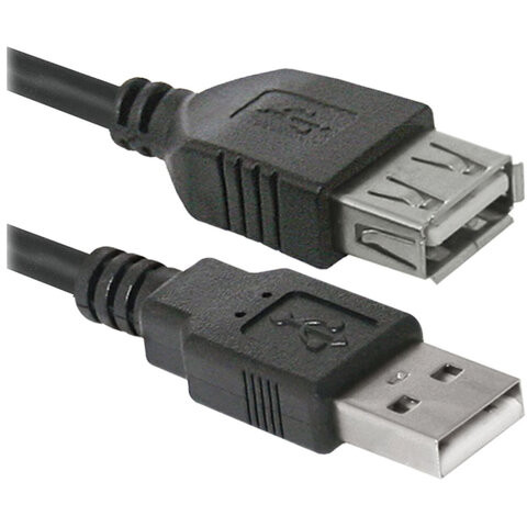 Кабель-удлинитель USB 2.0, 1,8 м, DEFENDER, M-F, для подключения периферии, 87456 по низкой цене оптом Краснодар, Москва, Уфа, Казань, Барнаул, Владивосток, Хабаровск, Сахалин, Красноярск, Екатеренбург, 