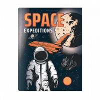 Тетрадь на кольцах А5 175х215 мм, 120 л., твердый картон, клетка, BRAUBERG, "SpaceX", 404081