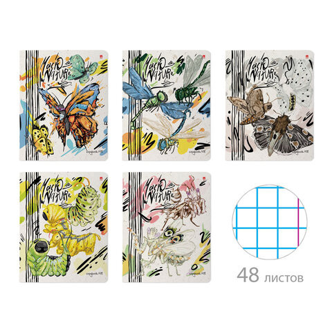 Тетрадь А5 48л. АЛЬТ скоба, клетка, матовая ламинация, MACRO NATURE (5 видов), 7-48-1, 7-48-1340 по низкой цене оптом Краснодар, Москва, Уфа, Казань, Барнаул, Владивосток, Хабаровск, Сахалин, Красноярск, Екатеренбург, 