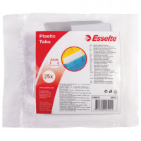 Держатели ярлычков для подвесных папок ESSELTE "Classic" (50х22,8 мм), КОМПЛЕКТ 25 шт., прозрачные, пластик, 94514