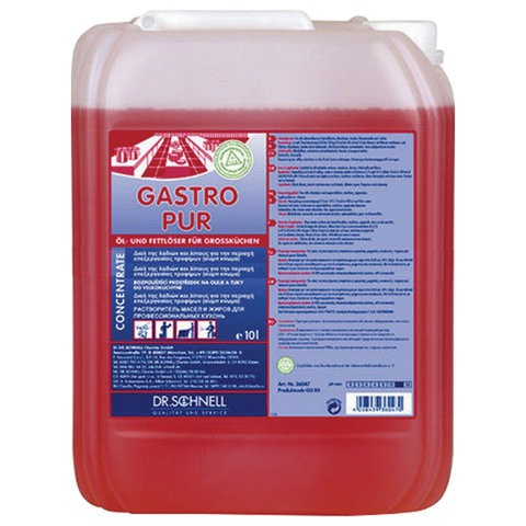 Средство для кухни 10 л, DR.SCHNELL "GASTRO PUR" ("Гастро Пур"), щелочное, обезжиривающее, концентрат, 143445 по низкой цене оптом 