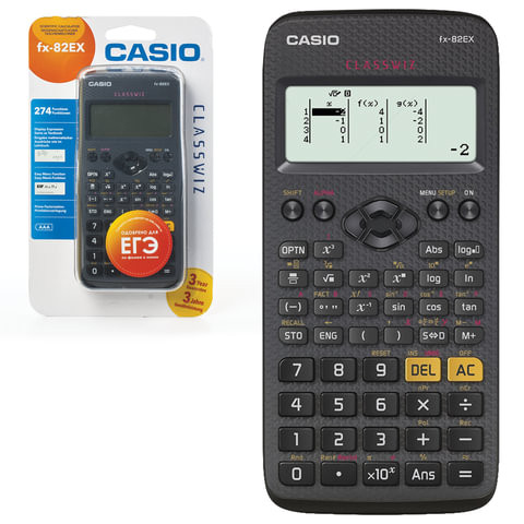 Калькулятор инженерный CASIO FX-82EX-S-ET-V (166х77 мм), 274 функции, батарея, сертифицирован для ЕГЭ, FX-82EX-S-EH-V по низкой цене оптом 