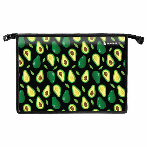 Папка для труда BRAUBERG А4, 2 отделения, молния сверху, органайзер, "Avocado", 270152 по низкой цене оптом 
