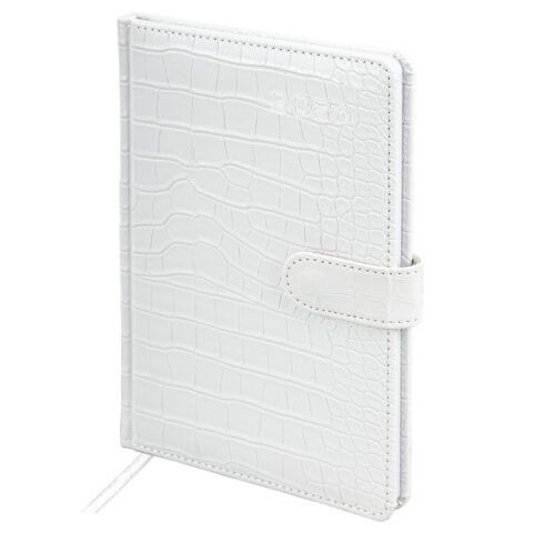 Еженедельник датированный 2026 А5 145х215мм BRAUBERG Party, под кожу, белый, 117179 по низкой цене оптом 