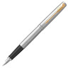 Набор PARKER "Jotter Stainless Steel GT": шариковая ручка синяя и перьевая ручка, 2093257 по низкой цене оптом 