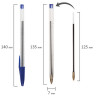 Ручка шариковая STAFF Basic Budget BP-02, письмо 500 м, СИНЯЯ, длина корпуса 13,5 см, линия письма 0,5 мм, 143758 по низкой цене оптом 