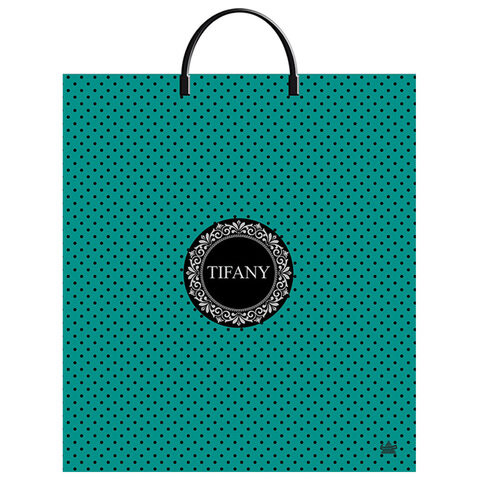 Пакет с пластиковой ручкой ПВД, 44х40см, "Тифани", 100мкм, ШК0957, н00255854