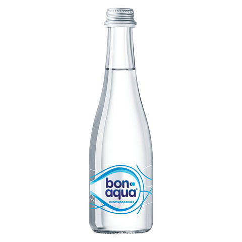 Вода негазированная питьевая BONAQUA (БонАква), 0,33 л, стеклянная бутылка по низкой цене оптом 