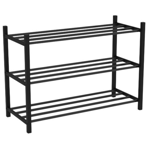 Полка для обуви BRABIX "SMART SR-007", 710х285х498 мм, ЛОФТ, 3 полки, металл, чёрная, 701980 по низкой цене оптом 