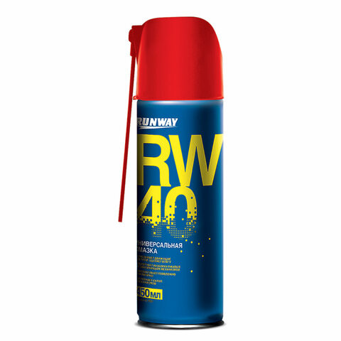 Смазка универсальная RW-40 (аналог WD-40) 450 мл, аэрозоль с распылителем, RUNWAY RW604, RW6045 по низкой цене оптом 
