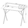 Стол на металлокаркасе BRABIX "LOFT CD-007", 800х500х840 мм, органайзер, комбинированный, 641227 по низкой цене оптом 