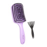 Расческа для волос массажная, 24x7,5 см, с натуральной щетиной + щетка для чистки В ПОДАРОК, MONTE VITA (МОНТЕ ВИТА), 457432 по низкой цене оптом 
