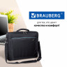 Сумка деловая BRAUBERG с отделением для ноутбука 17,3", "Sidney", откидная крышка, черная, 44х34х6 см, 240449
