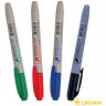 Набор перманентных маркеров Crown "Multi Marker Slim" 4цв., пулевидный, 2мм, чехол с европодвесом по низкой цене оптом Краснодар, Москва, Уфа, Казань, Барнаул, Владивосток, Хабаровск, Сахалин, Красноярск, Екатеренбург, 