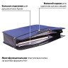 Сумка пластиковая BRAUBERG, А4+, 390х315х70 мм, на молнии, внешний карман, фактура бисер, синяя, 225167 по низкой цене оптом 