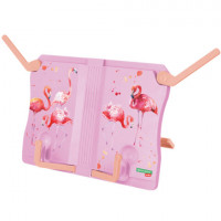 Подставка для книг и учебников BRAUBERG KIDS "Flamingo",регулируемый угол наклона, прочный ABS-пластик, 238061