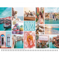 Календарь квартальный с бегунком, 2022 г., 3 блока, 3 гребня, ОФИС, "Красота вокруг", HATBER, 3Кв3гр3_25956