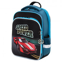 Ранец BRAUBERG QUADRO, 3 отделения, с брелком, "Speed power", 37х28х18 см, 229955