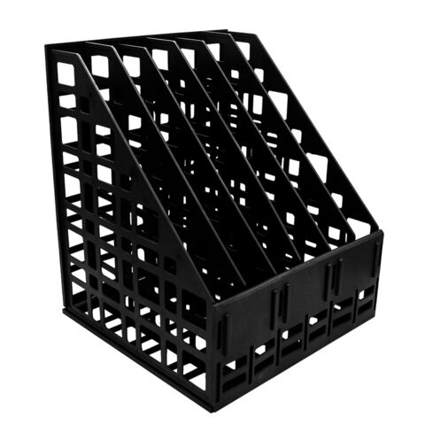 Лоток вертикальный для бумаг BRAUBERG ULTRA, 240 мм, 6 отделений, сетчатый, сборный, черный, 238251 по низкой цене оптом 
