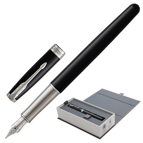 Ручка перьевая PARKER "Sonnet Core Black Lacquer CT", корпус черный глянцевый лак, палладиевые детали, черная, 1948312 по низкой цене оптом 