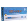 Ручка шариковая масляная с грипом MUNHWA "MC Gold", ГОЛУБАЯ, корпус прозрачный, узел 0,5 мм, линия письма 0,3 мм, BMC-12 по низкой цене оптом Краснодар, Москва, Уфа, Казань, Барнаул, Владивосток, Хабаровск, Сахалин, Красноярск, Екатеренбург, 
