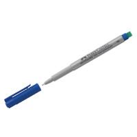 Маркер неперм. для глянц. пов. Faber-Castell "Multimark non permanent" F, синий, пулев., 0,6мм, с ластиком