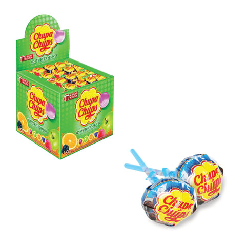 Карамель CHUPA CHUPS (Чупа-Чупс) фруктовая с соком + кола, 12 г, 61888 по низкой цене оптом Краснодар, Москва, Уфа, Казань, Барнаул, Владивосток, Хабаровск, Сахалин, Красноярск, Екатеренбург, 