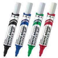 Набор для магнитно-маркерной доски (магнитный стиратель, 4 маркера), PENTEL (Япония) "MAXIFLO", MWL5S-4N
