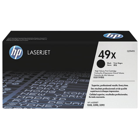 Картридж лазерный HP (Q5949X) LaserJet 1320/3390/3392 и другие, №49X, оригинальный, ресурс 6000 стр. по низкой цене оптом 