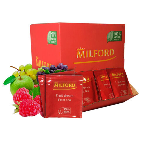 Чай MILFORD "Fruit Dream (Фруктовая мечта)", фруктовый, 200 пакетиков в конвертах по 1,75 г, 7025 РК по низкой цене оптом 