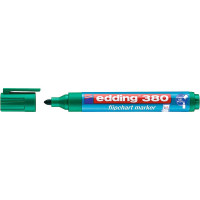 Маркер для флипчартов edding 380 Cap-off, круглый наконечник, 1.5-3 мм Зеленый