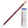 Карандаш чернографитный STAEDTLER (Германия), 1 шт., "Tradition", HB, с резинкой, корпус черно-красный, заточенный, 112-HB по низкой цене оптом 