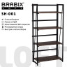 Стеллаж на металлокаркасе "BRABIX LOFT SH-001", 600х300х1250 мм, складной, цвет морёный дуб, 641228 по низкой цене оптом 