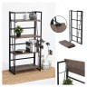Стеллаж на металлокаркасе "BRABIX LOFT SH-001", 600х300х1250 мм, складной, цвет морёный дуб, 641228 по низкой цене оптом 