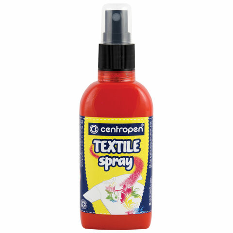 Краска-спрей для ткани и одежды КРАСНАЯ CENTROPEN "Textile Spray", 110 мл, 1139, 9 1139 0004 по низкой цене оптом Краснодар, Москва, Уфа, Казань, Барнаул, Владивосток, Хабаровск, Сахалин, Красноярск, Екатеренбург, 