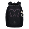 Ранец GRIZZLY анатомическая спинка, с брелоком, для девочек, BUTTERFLY, 36х29х18 см,, RAf-392-5/1 по низкой цене оптом 
