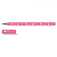 Ручка шариковая BRAUBERG SOFT TOUCH STICK "FRESH ZONE HEARTS", СИНЯЯ, мягкое покрытие, корпус ассорти, узел 0,7 мм, 143700