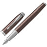 Ручка перьевая PARKER "IM Premium Brown CT", корпус коричневый с гравировкой, хромированные детали, синяя, 1931676 по низкой цене оптом 