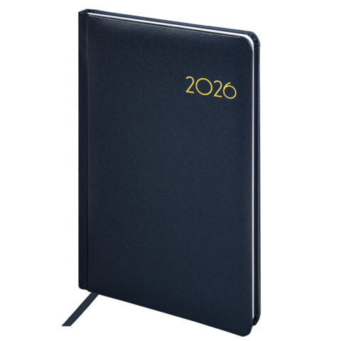 Еженедельник датированный 2026 А5 145х215мм BRAUBERG Select, балакрон, темно-синий, 117181 по низкой цене оптом Еженедельник датированный 2026 А5 145х215мм BRAUBERG Select, балакрон, темно-синий, 117181 по низкой цене оптом