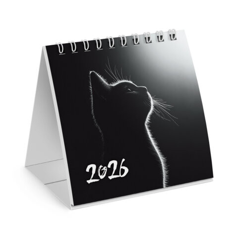 Календарь-домик настольный на гребне, 2026г, BRAUBERG, 101х101мм, Милый котик, 117281 по низкой цене оптом Календарь-домик настольный на гребне, 2026г, BRAUBERG, 101х101мм, Милый котик, 117281 по низкой цене оптом