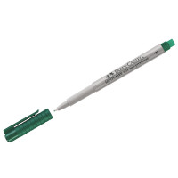 Маркер неперм. для глянц. пов. Faber-Castell "Multimark non permanent" F, зеленый, пулев., 0,6мм, с ластиком
