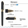 Ручка шариковая BRUNO VISCONTI MONACO, черный корпус, узел 0,5 мм, линия письма 0,3 мм, синяя, 20-0125/01 по низкой цене оптом Краснодар, Москва, Уфа, Казань, Барнаул, Владивосток, Хабаровск, Сахалин, Красноярск, Екатеренбург, 