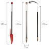 Ручка шариковая STAFF Basic Budget BP-02, письмо 500 м, КРАСНАЯ, длина корпуса 13,5 см, линия письма 0,5 мм, 143760 по низкой цене оптом 