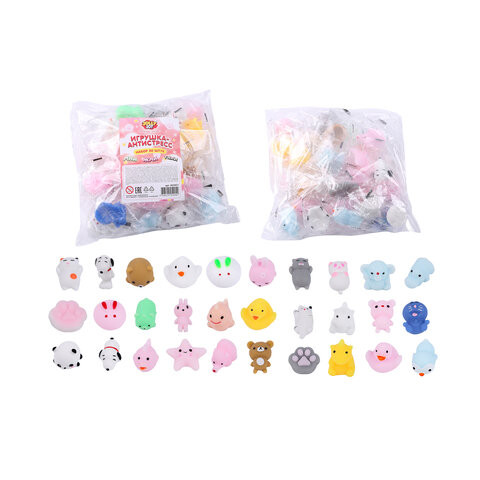 Игрушка-антистресс "НАБОР 30 ШТУК", 4 см, JOLLY JOT (ДЖОЛЛИ ДЖОТ), 665821 по низкой цене оптом 