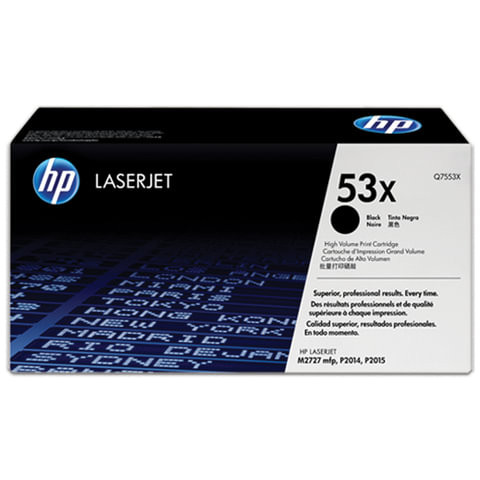 Картридж лазерный HP (Q7553X) LaserJet 2015/2015n/2014, №53X, оригинальный, ресурс 7000 страниц по низкой цене оптом 